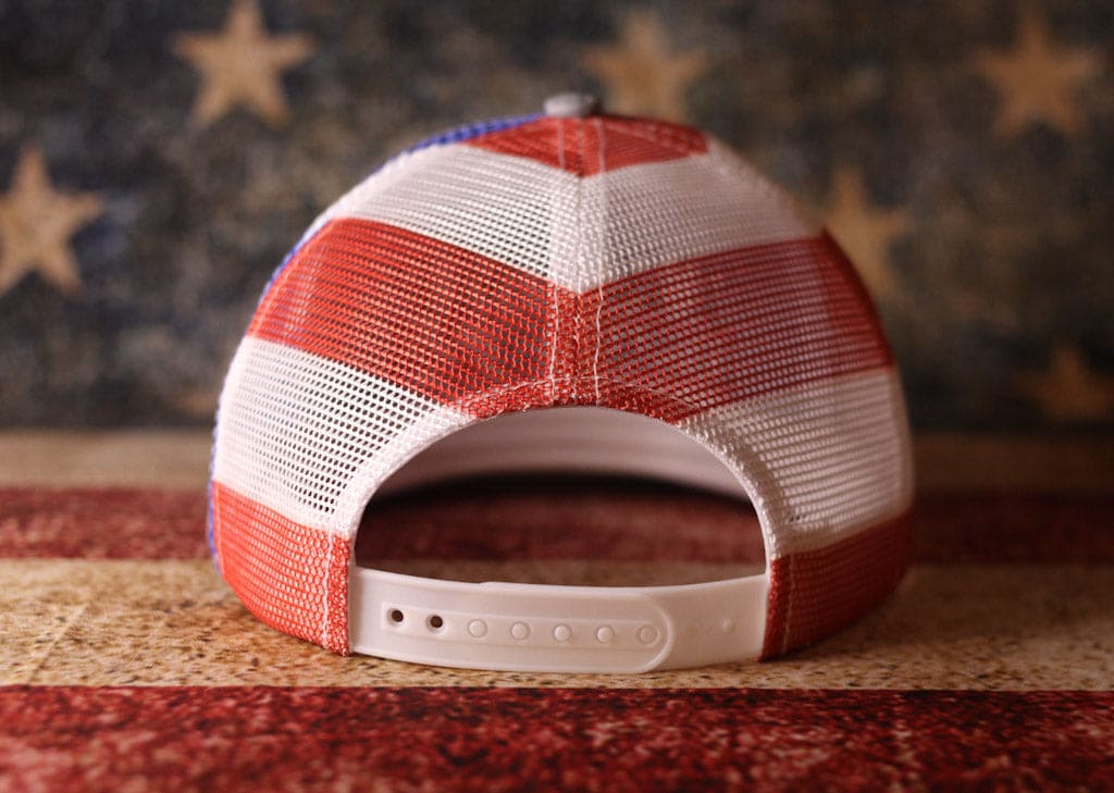 Trump DeSantis 2024 American Flag Back Mesh Trucker Hat - 2 Hats