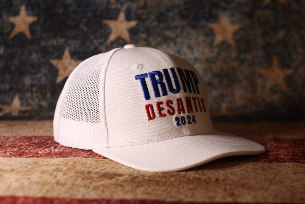 Donald Trump and Ron Desantis 2024 Trucker Hat
