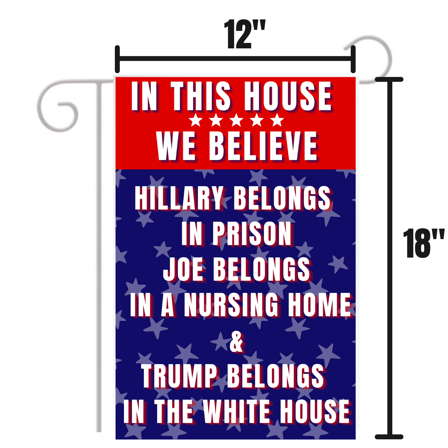Biden for Nursing Home Funny Garden Flag - 2 Pieces