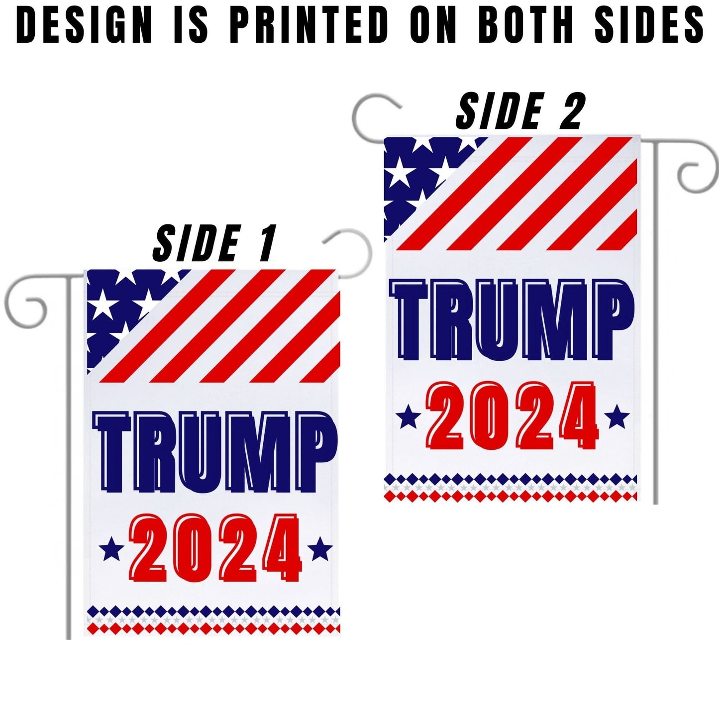 LiberTee Trump for President 2024 Outdoor Garden Flag | Trump 24 Save America 12x18 Flag Banner for Lawn or Garden | Patriotic Flag for MAGA Supporters - LiberTee Shirts