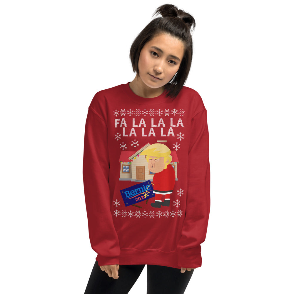 Caroling Trump Ugly Christmas Sweater Dissing Bernie Xmas Sweatshirt