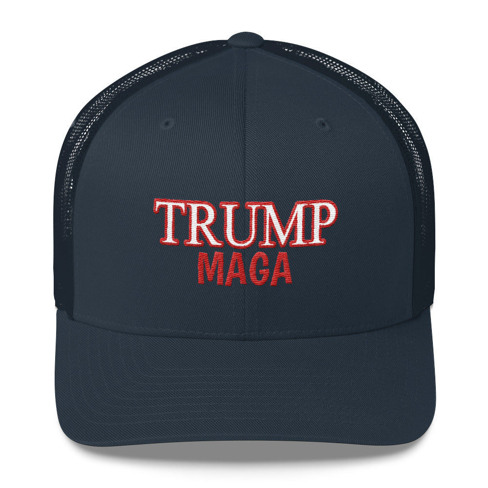 Trump Maga Red Outline Trucker