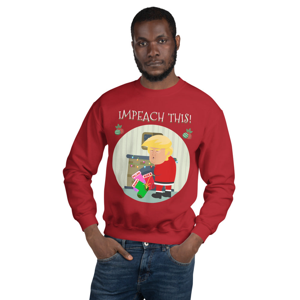 Funny Impeach This Donald Trump Ugly Christmas Sweater for Men and Women