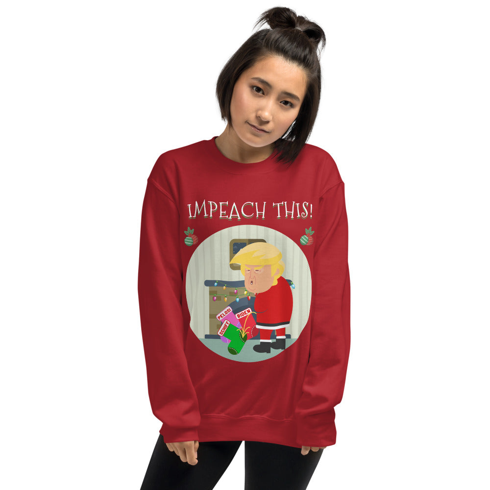 Funny Impeach This Donald Trump Ugly Christmas Sweater for Men and Women