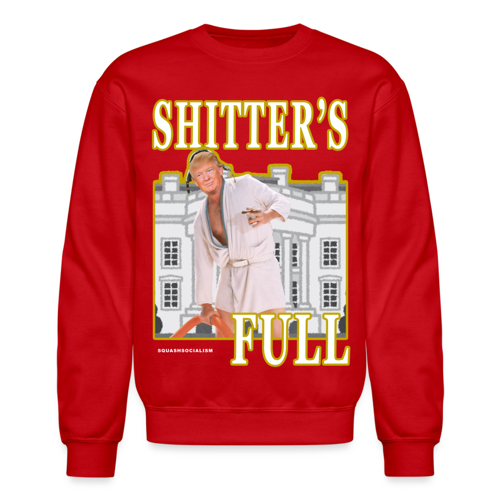 Shitters Full Trump Ugly Christmas Sweater - red