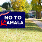 No To Communist Kamala Yard Sign | 18"x12" Anti-Harris Lawn Sign for 2024