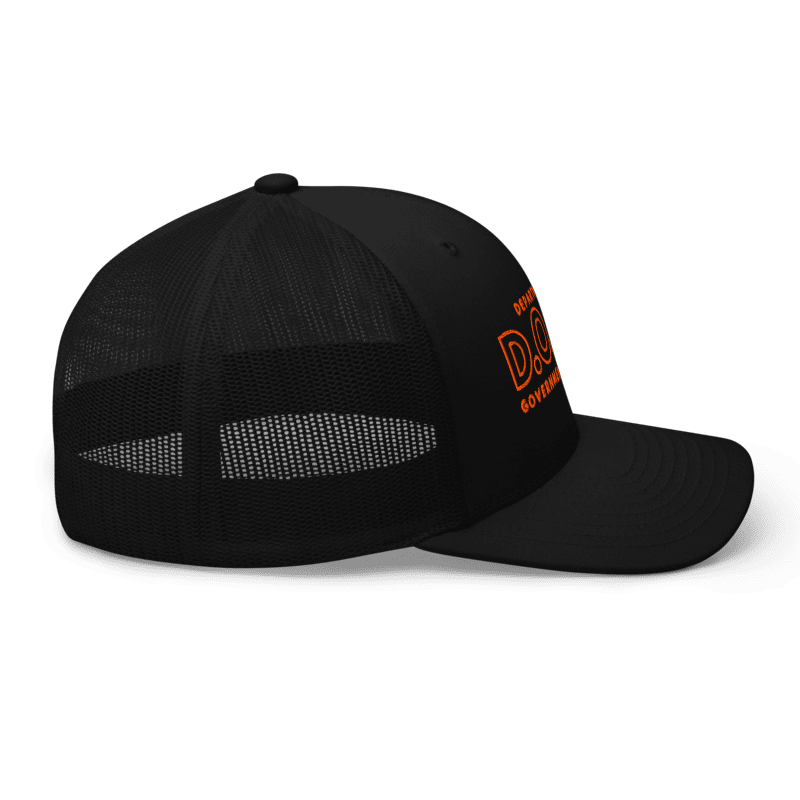 D.O.G.E Department of Government Efficiency Black Trucker Hat