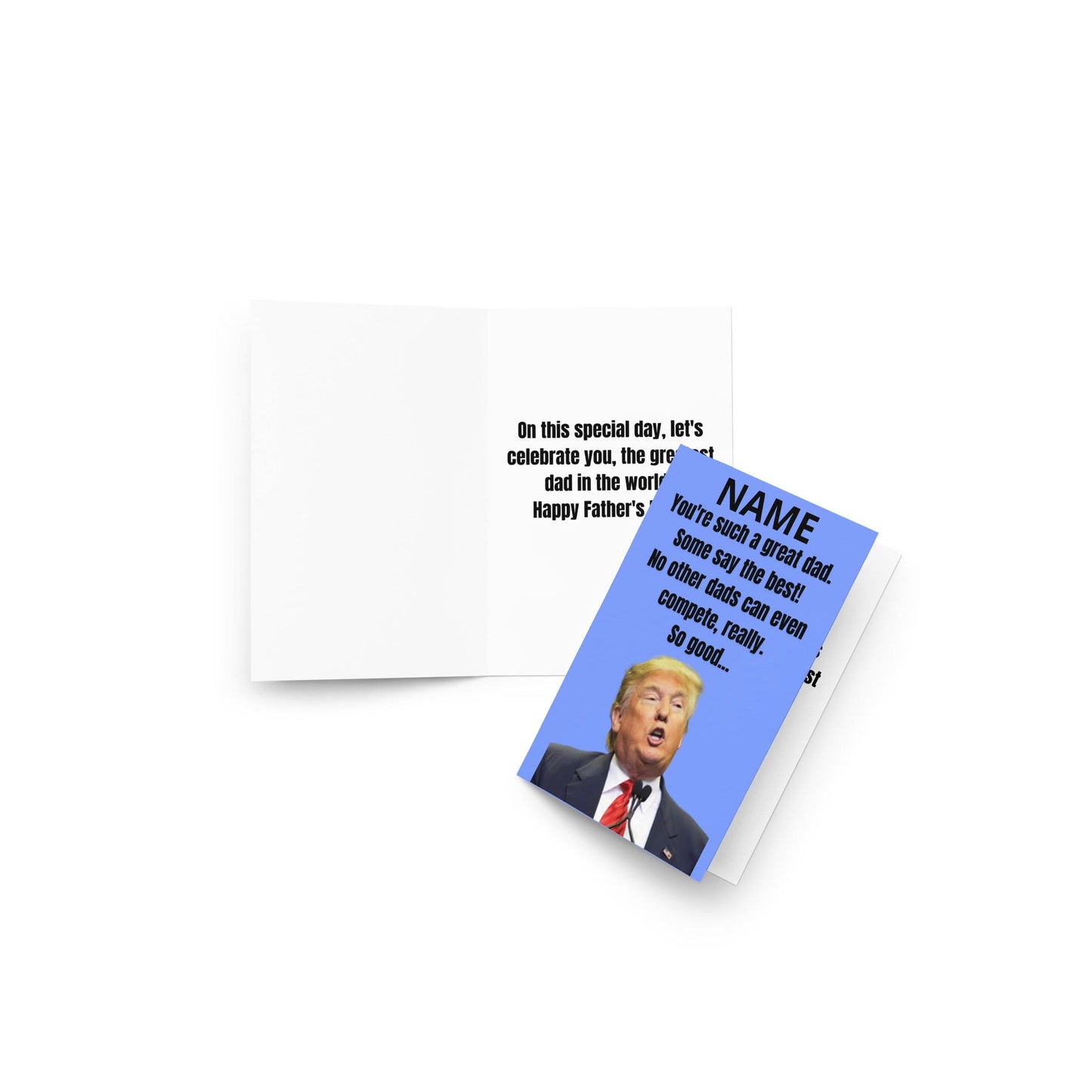 Customized Best Dad Trump Father's Day Card