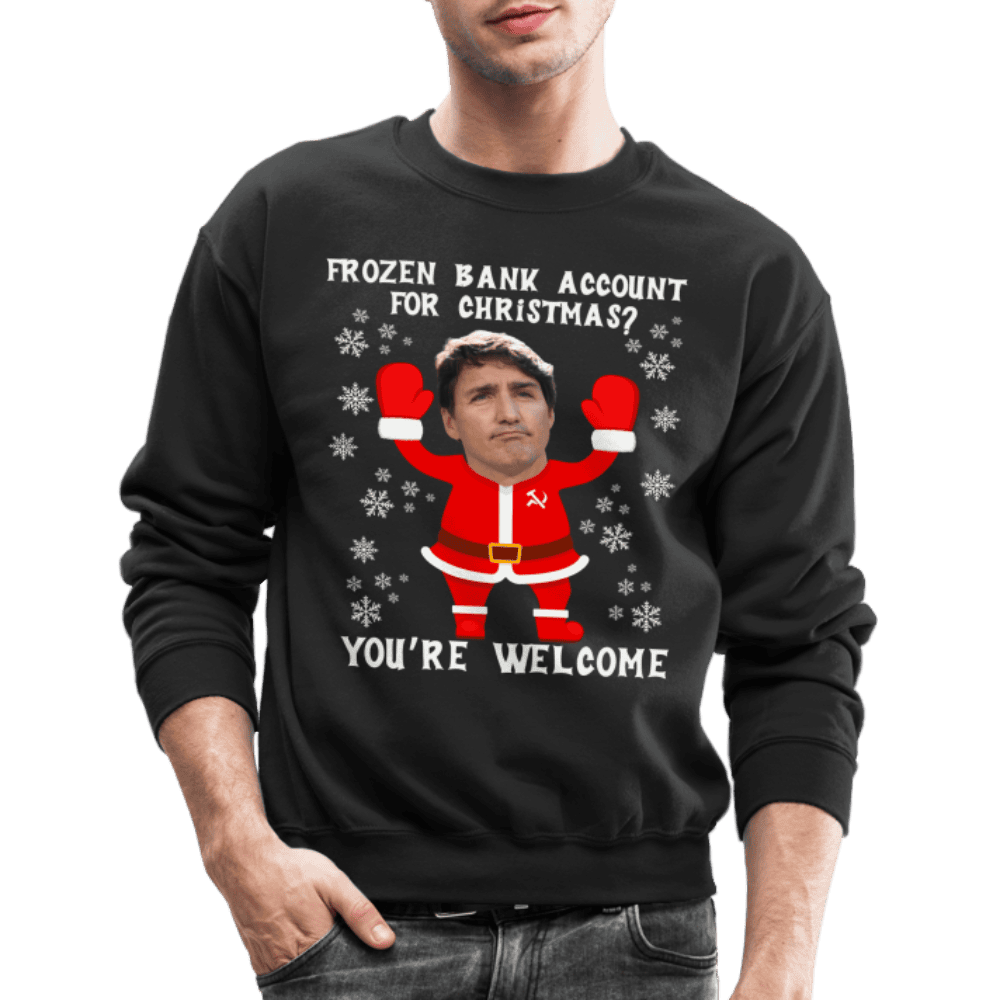 Justin Trudeau Tyrant Christmas Sweater - black