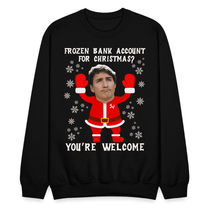 Justin Trudeau Tyrant Christmas Sweater - black