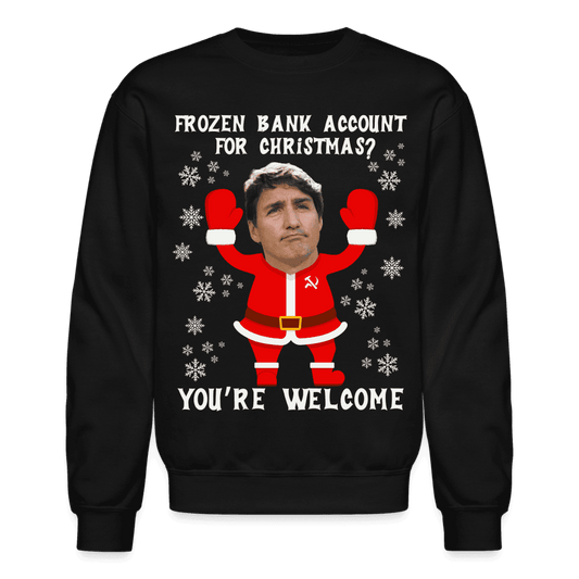 Justin Trudeau Tyrant Christmas Sweater - black