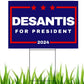 Desantis '24 Yard Sign | Ron Desantis for President 2024 Corrugated Lawn Sign with Metal Stake