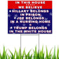 Hillary for Prison - Biden For Nursing Home - Pro Trump 18"x12" Double-Sided Yard Sign