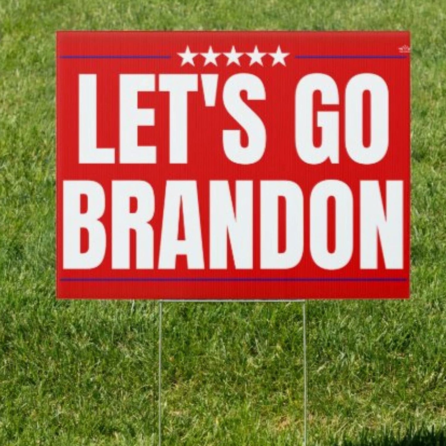 Let's Go Brandon 18"x12" Yard Sign - 2 Pieces