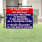 Hillary for Prison - Biden For Nursing Home - Pro Trump 18"x12" Double-Sided Yard Sign - 2 PIECES