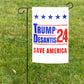 Trump and Desantis '24 Save America Garden Flag | 12"x18" Donald Trump Ron Desantis 2024 Yard Sign - 2 Flags