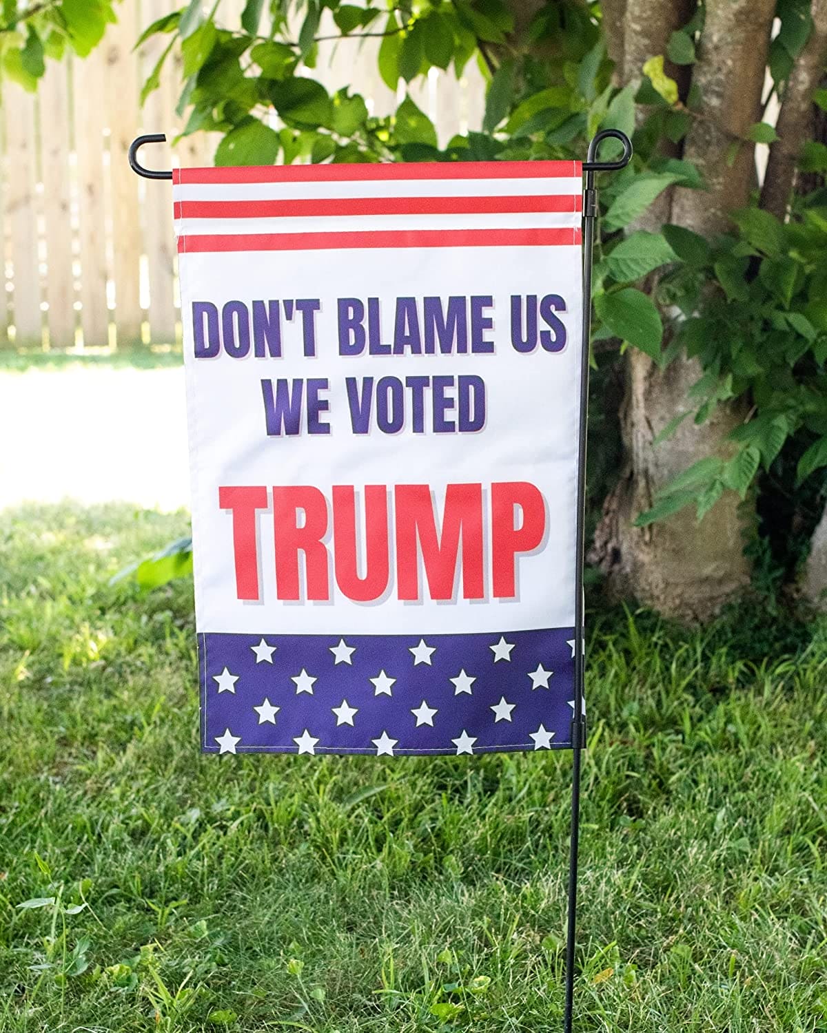 Don’t Blame Us We Voted Trump 12"x18" Garden Flag - 2 PIECES