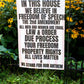 In this house we believe in the 2nd amendment Garden Flag, 12"X18" Conservative Patriotic Free Speech Yard Sign