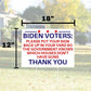 Anti Biden Pro 2nd Amendment 18"x12" Double-Sided Yard Sign - 2 PIECES