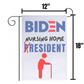 Pesky Patriot Joe Biden Nursing Home Resident Garden Flag | Funny Anti Biden 12x18 Double-Sided Flag Banner for Lawn and Garden | Great Gift Idea for Trump Supporter Republicans