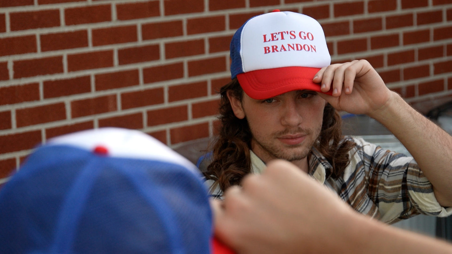 Let’s Go Brandon USA Hat with Mullet Wig