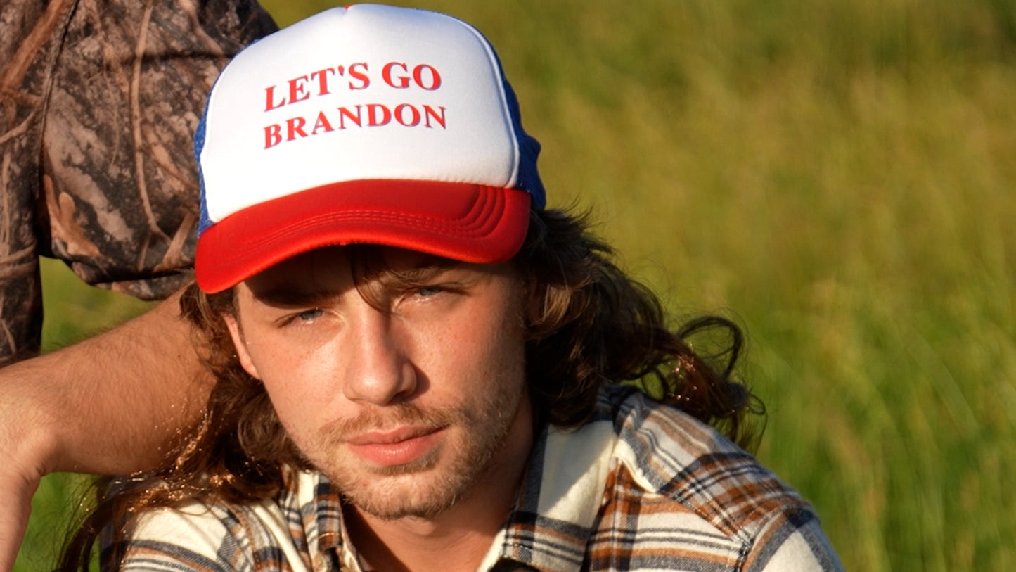 Let’s Go Brandon USA Hat with Mullet Wig