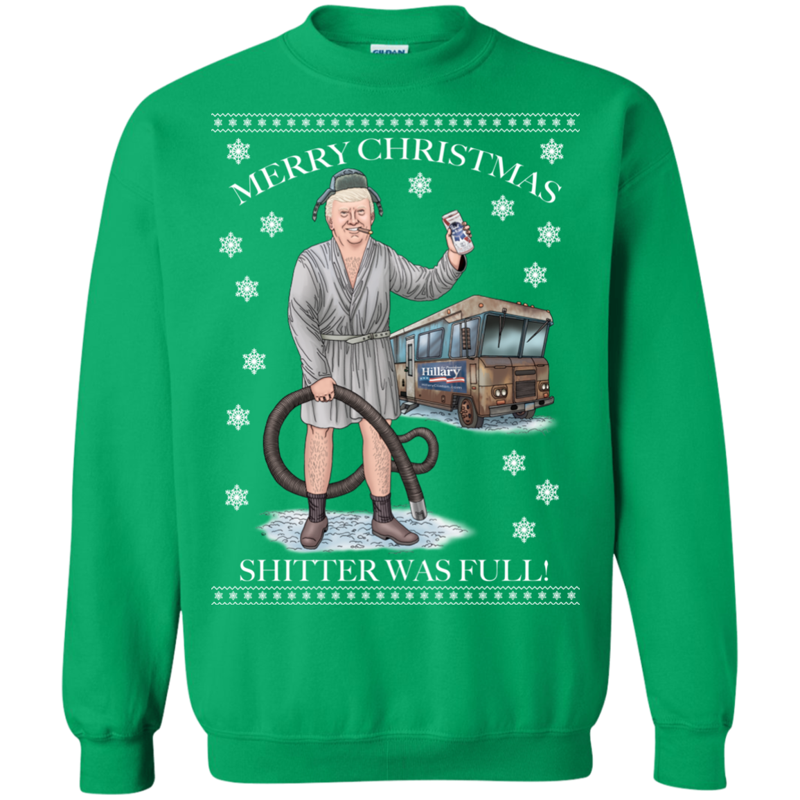 Donald Trump Shitter Was Full Christmas Sweater - LiberTee Shirts