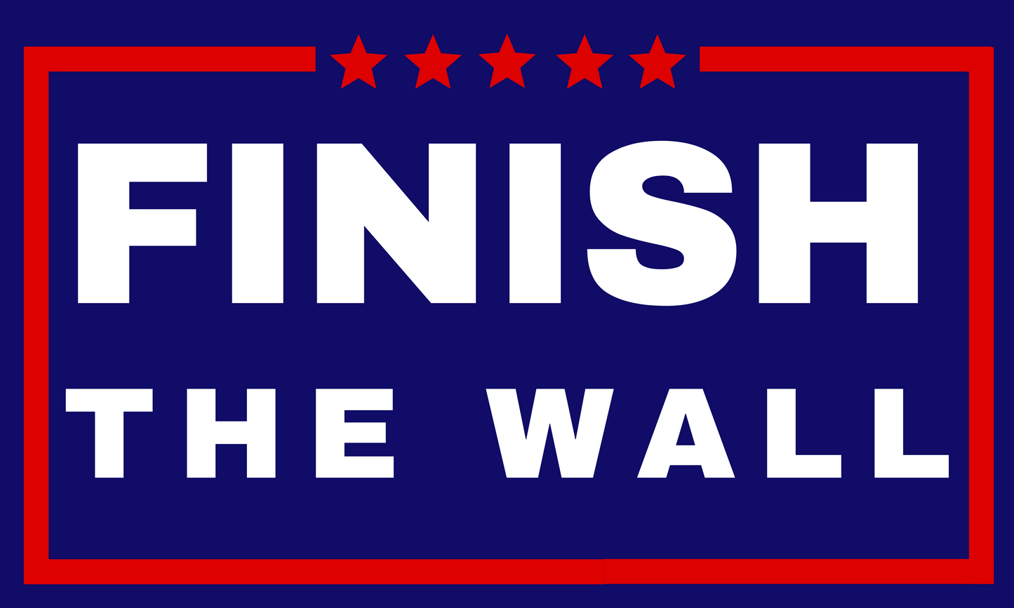 Finish the Wall 3x5 ft Flag with Grommets for Anti-Biden and Trump Supporters | Border Crisis F Biden Banner