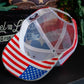Trump DeSantis 2024 American Flag Back Mesh Trucker Hat - 2 Hats