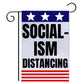 Pesky Patriot Socialism Distancing Outdoor Garden Flag | Anti-Socialist Funny 12x18 Double-Sided Flag Banner for Lawn and Garden | Pro Capitalism and Republican Pride Sign