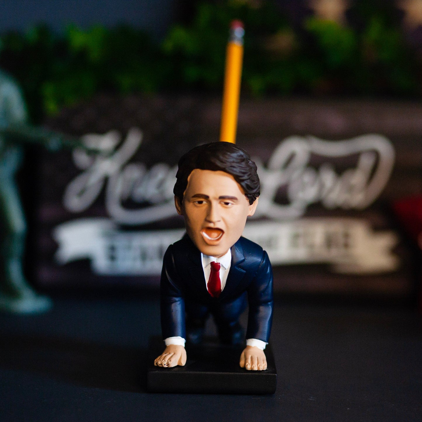 Canada PM Justin Trudeau Pencil Holder Bobble