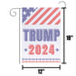 LiberTee Trump for President 2024 Outdoor Garden Flag | Trump 24 Save America 12x18 Flag Banner for Lawn or Garden | Patriotic Flag for MAGA Supporters