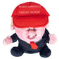 Donald Trump Talking Doll | Funny Trump Talking Figure Plush Toy with Make America Great Again Hat and 5 Quotes