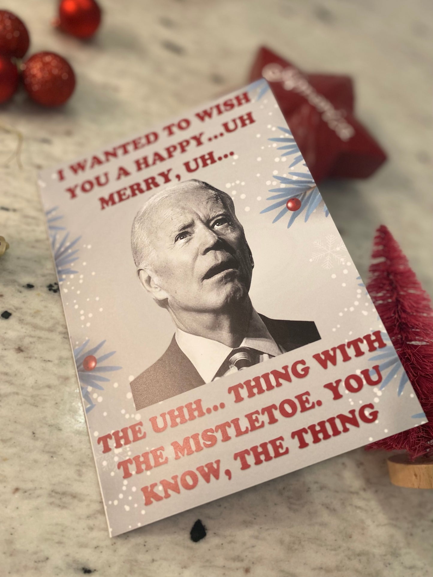 Let's Go Brandon Anti-Biden Christmas Card