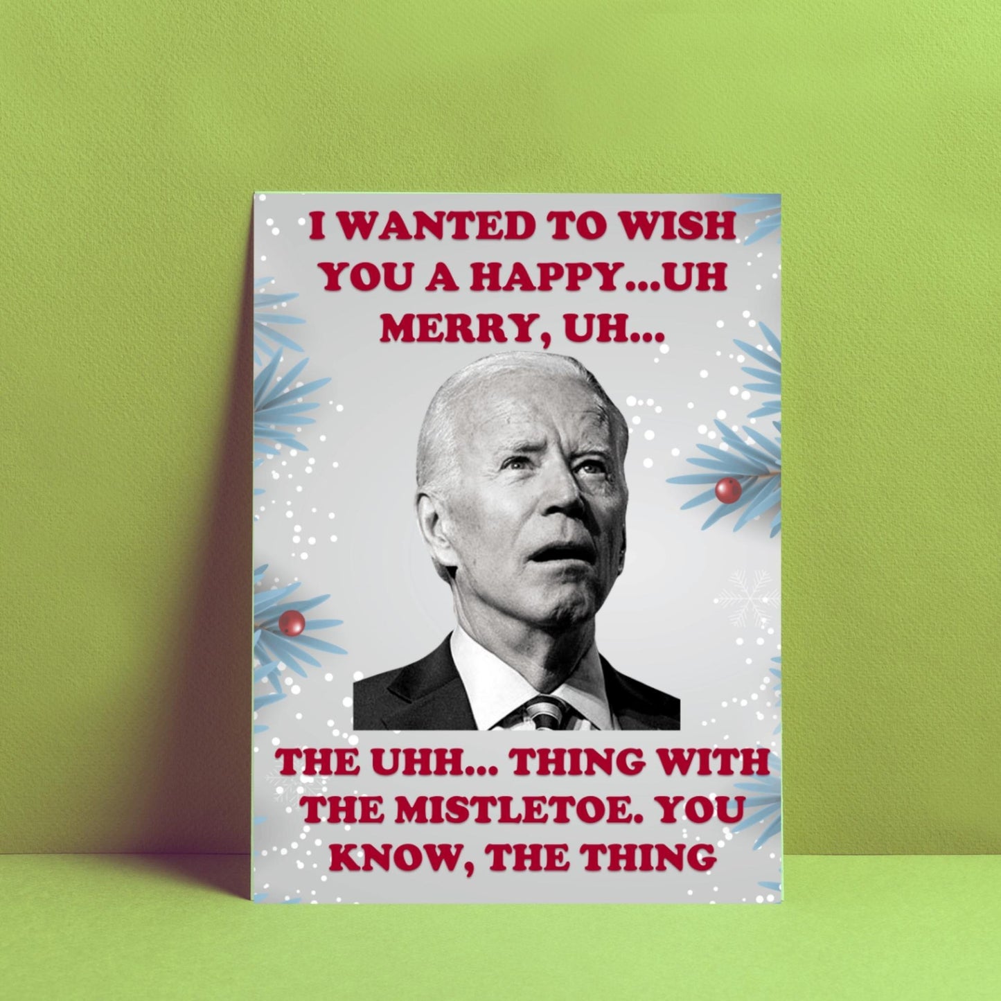 Let's Go Brandon Anti-Biden Christmas Card