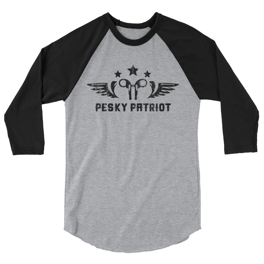 Pesky Patriot 3/4 Sleeve Baseball Shirt