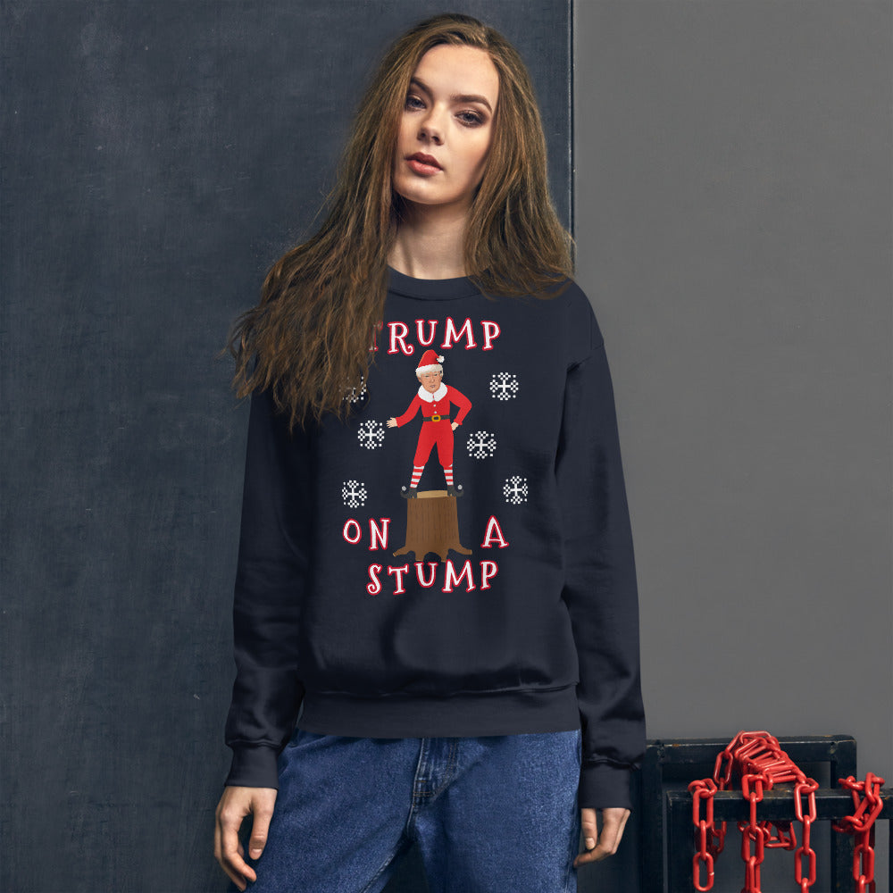 Trump On A Stump Christmas Sweater