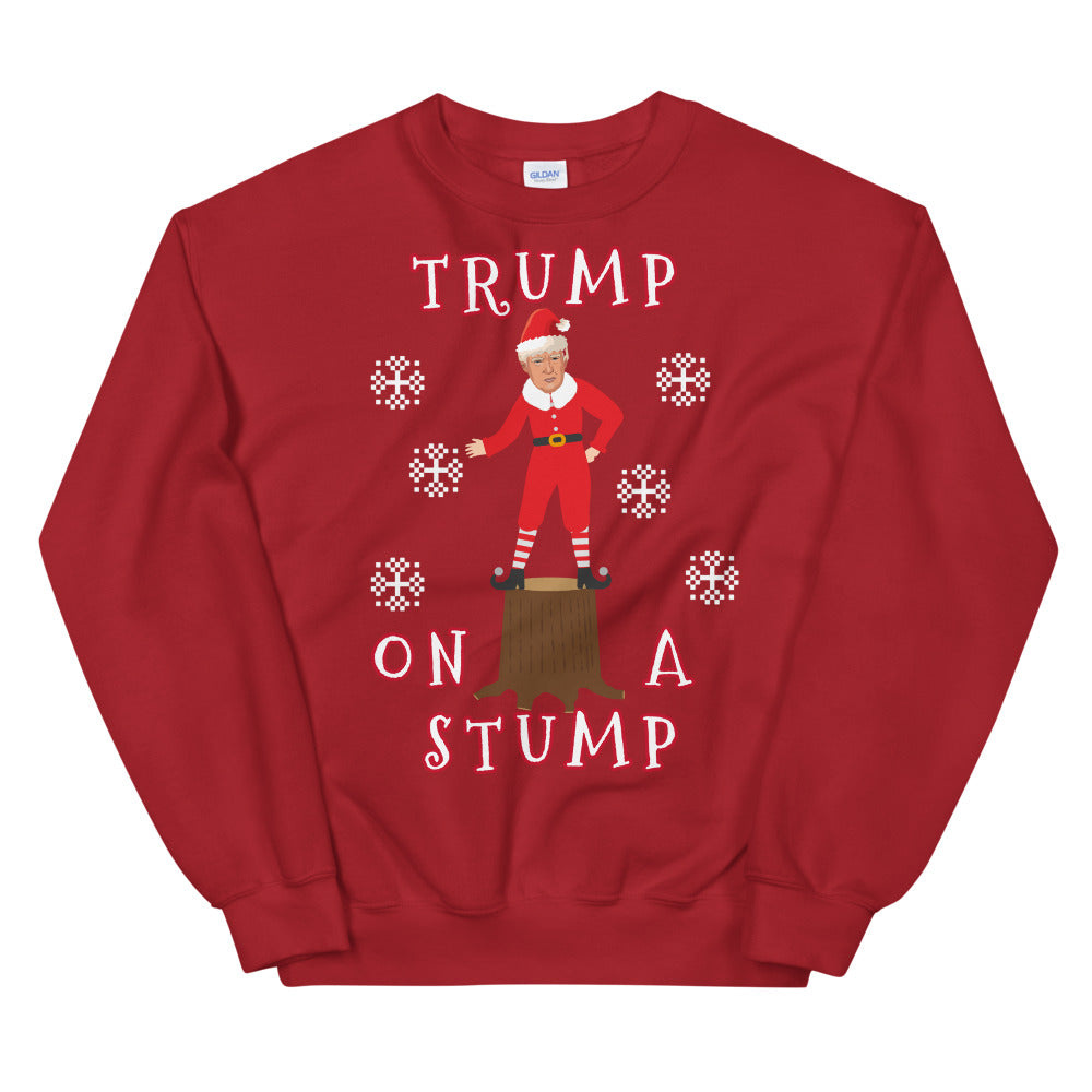 Trump On A Stump Christmas Sweater