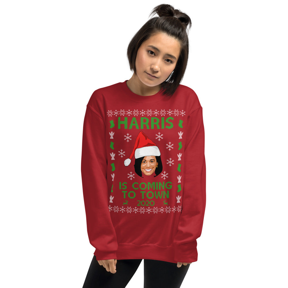 Kamala Harris Christmas Sweater, Harris 2020 Ugly Xmas Sweater for Men and Women