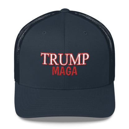 Trump Maga Red Outline Trucker