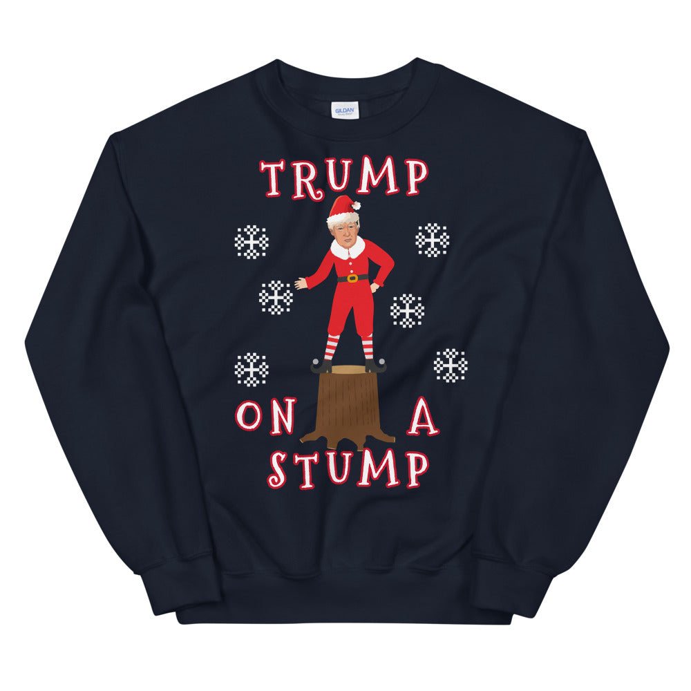 Trump On A Stump Christmas Sweater