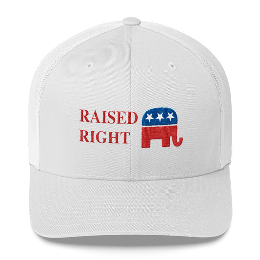 Republican Hat, Raised Right Hat, Donald Trump Make America Great Again Hat, Trump Republican Hat - LiberTee Shirts