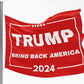 Trump 2024 Flag Bring Back America Red 3x5ft Flag for Donald Trump '24 Save America Supporters - 2 Pieces