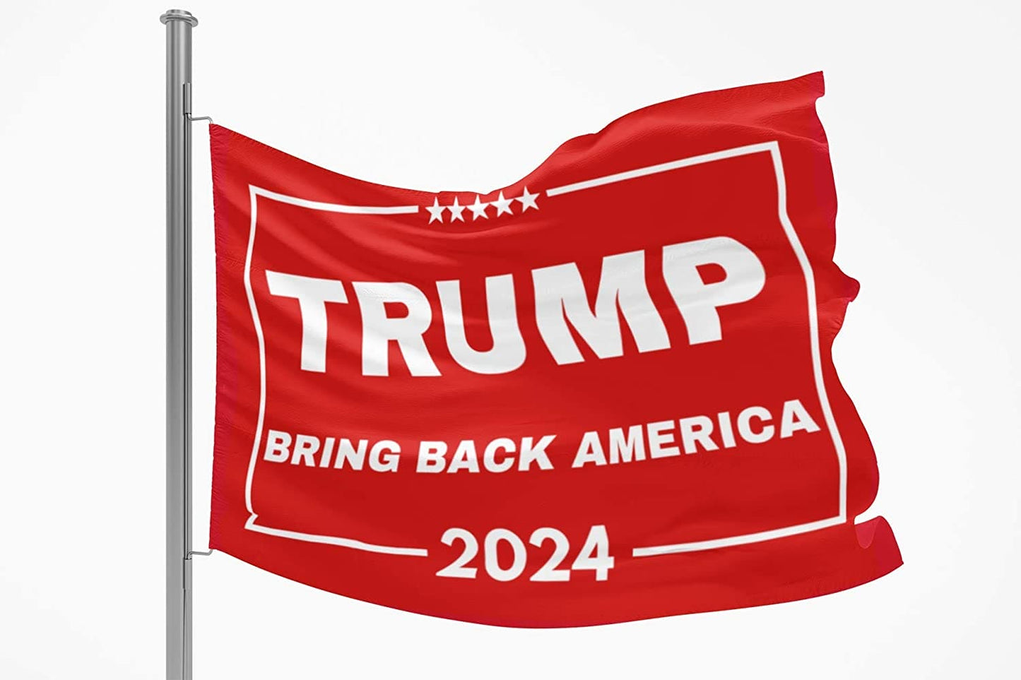 Trump 2024 Flag Bring Back America Red 3x5ft Flag for Donald Trump '24 Save America Supporters - 2 Pieces