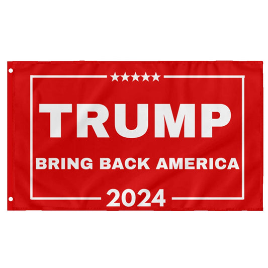 Trump 2024 Flag Bring Back America Red 3x5ft Flag for Donald Trump '24 Save America Supporters