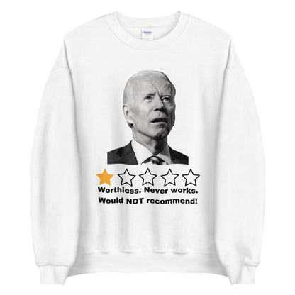 Biden 1-Star Review Ugly Christmas Sweater